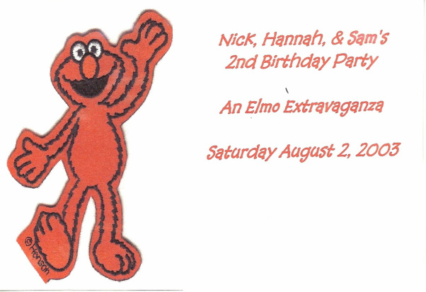 Elmo Invitation